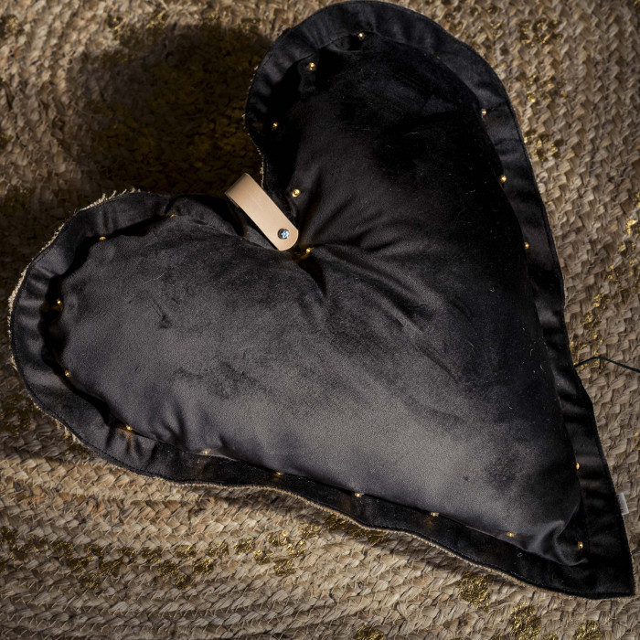 Les coeurs lumineux marron-jaune