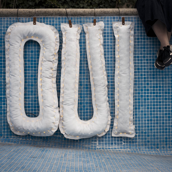 The Light-Up Letters White-Beige