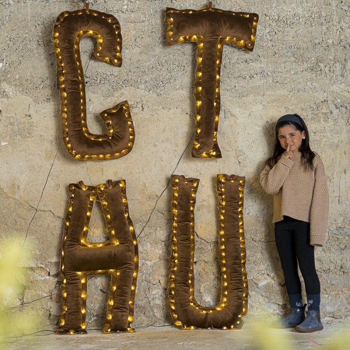 The Maroon-Yellow Luminous Letters