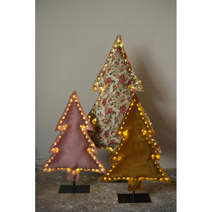 Les sapins lumineux marron-jaune