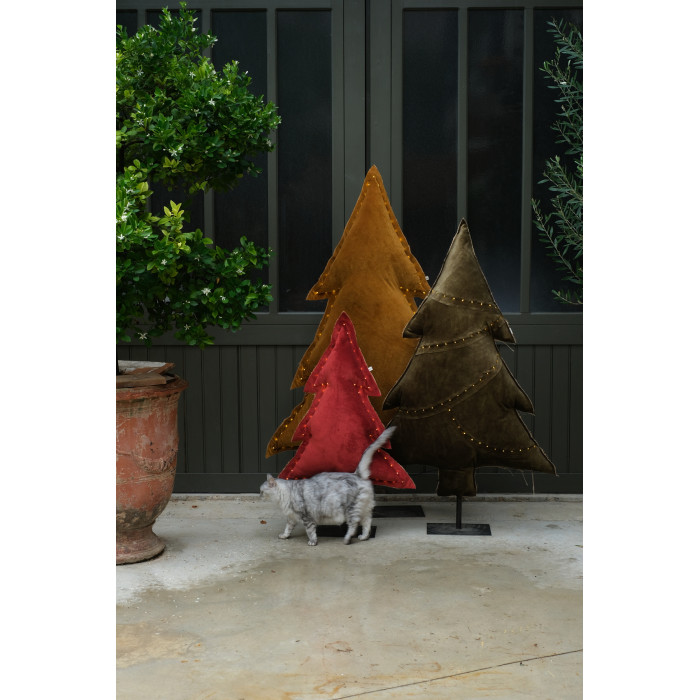 Les sapins lumineux marron-jaune